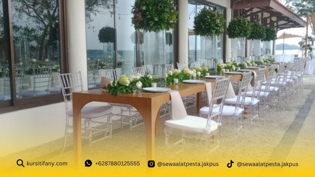 Sewa Kursi Tiffany Akrilik Untuk Jamuan Makan Malam VIP Jakarta Selatan