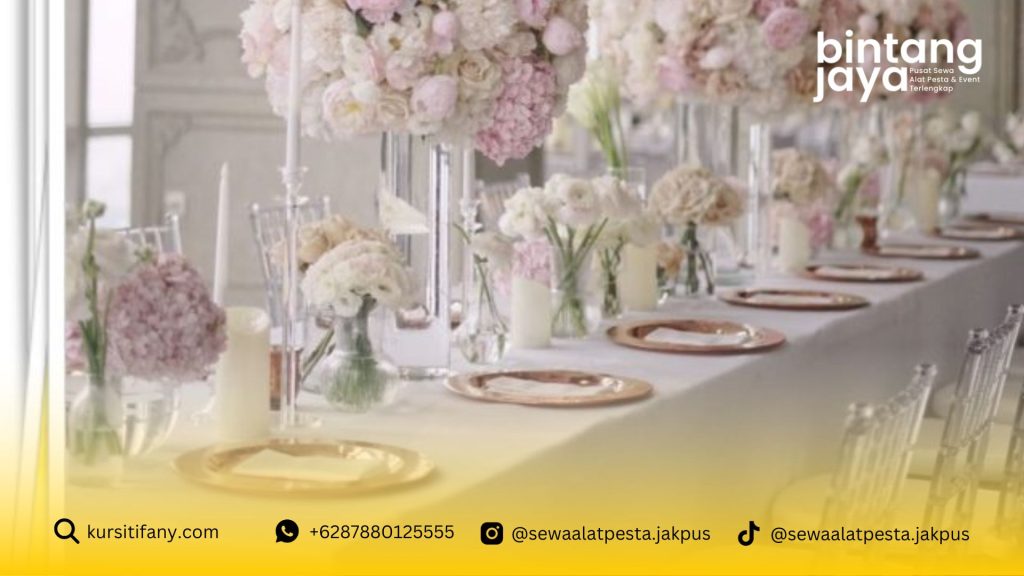 Sewa Kursi Tiffany Akrilik Untuk Dekorasi Pernikahan Elegan Senayan Jakarta Selatan