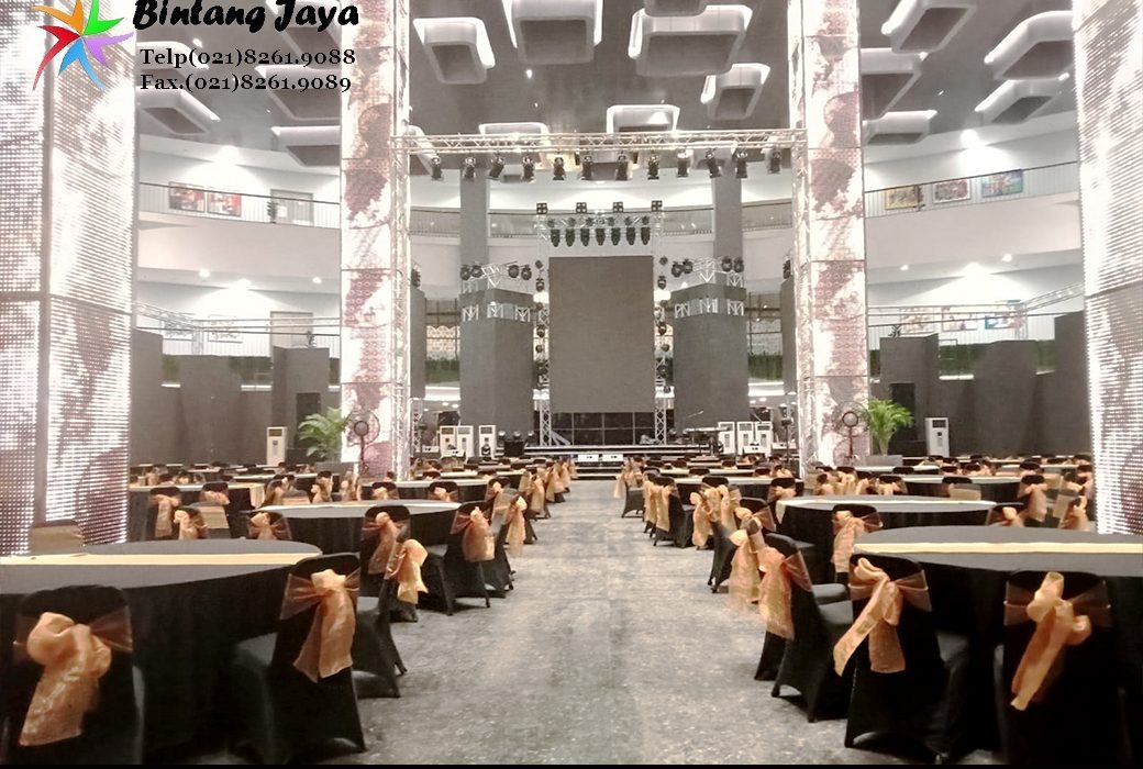 Sewa Meja Bulat Promo Tahun Baru 2024 include Taplak Jakarta Pusat
