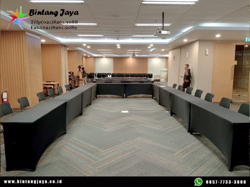 Jasa Sewa Meja Ibm Cover Hitam Ketat Jakarta