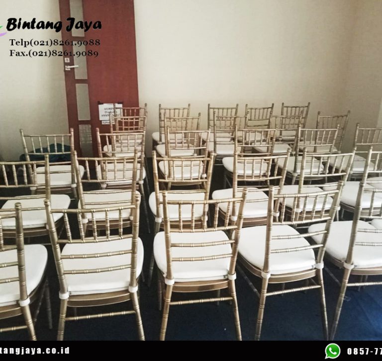 Jasa Sewa Kursi VIP Type Tiffany Kayu Gold Silver Jakarta