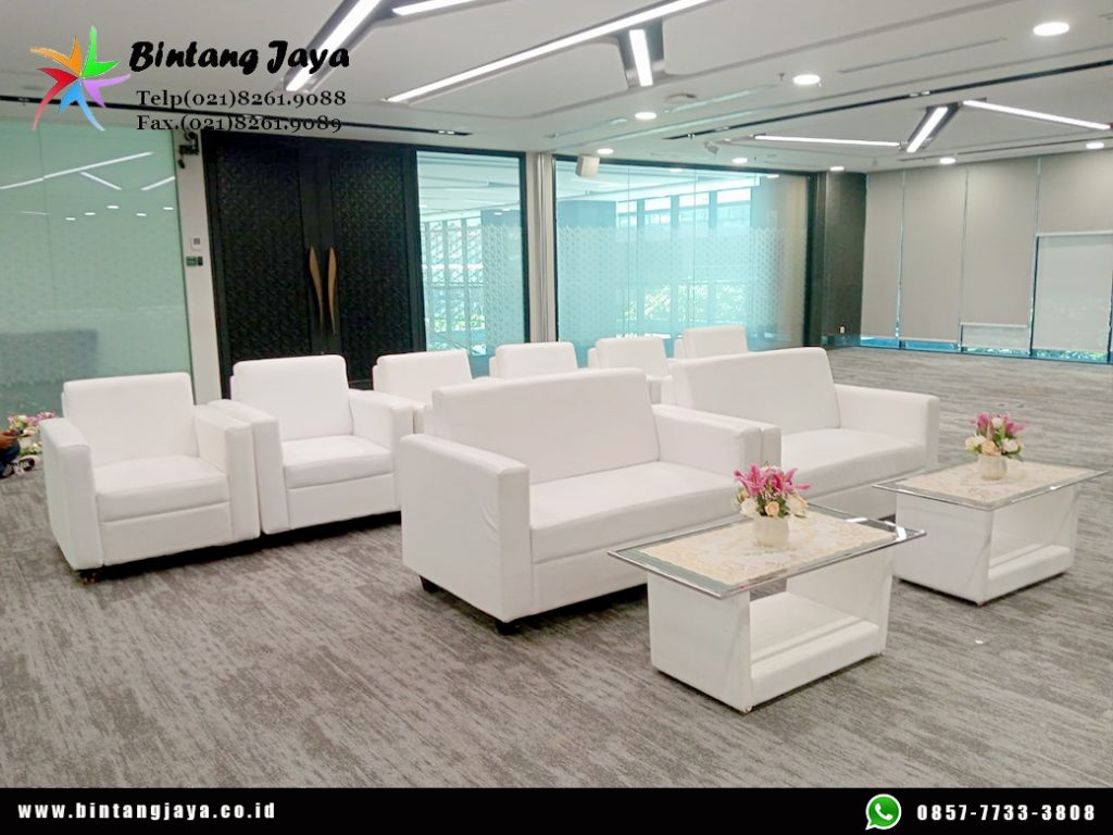 Rental Sofa Double Dan Single Type Minimalis Putih Jakarta