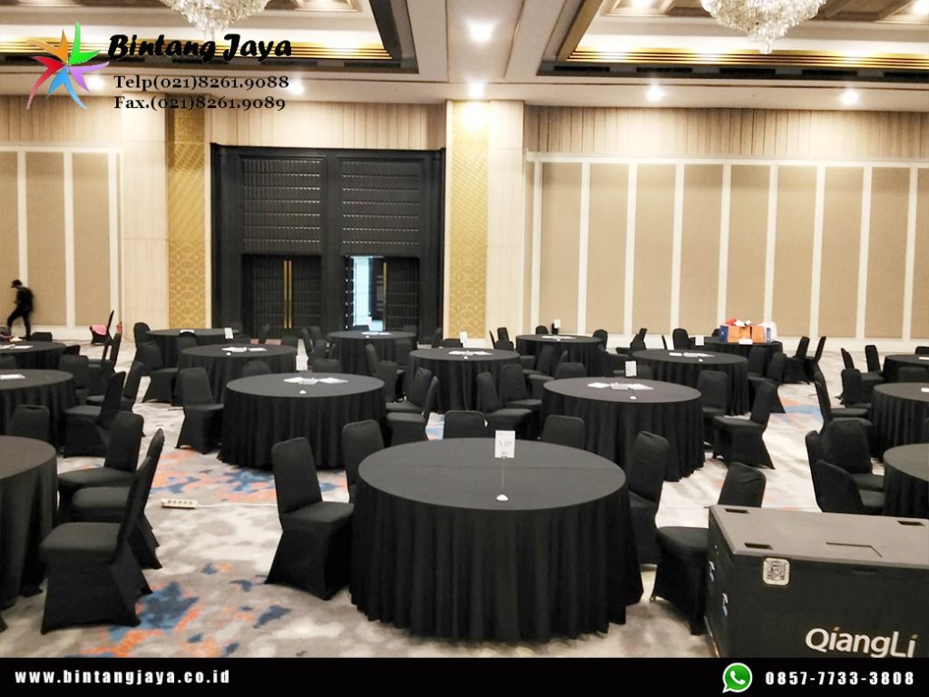 Jasa Sewa Round Table, Kursi Cover Event Kemenpora Jakarta