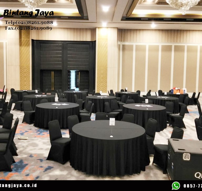 Jasa Sewa Round Table, Kursi Cover Event Kemenpora Jakarta