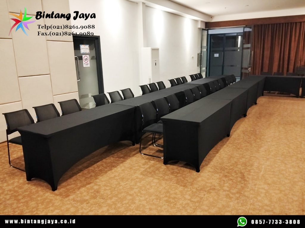 Pusat Rental Meja Ibm Cover Ketat Hitam Jaksel