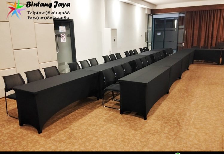Pusat Rental Meja Ibm Cover Ketat Hitam Jaksel