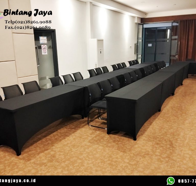 Pusat Rental Meja Ibm Cover Ketat Hitam Jaksel