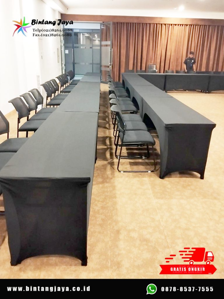 Pusat Rental Meja Ibm Cover Ketat Hitam Jaksel