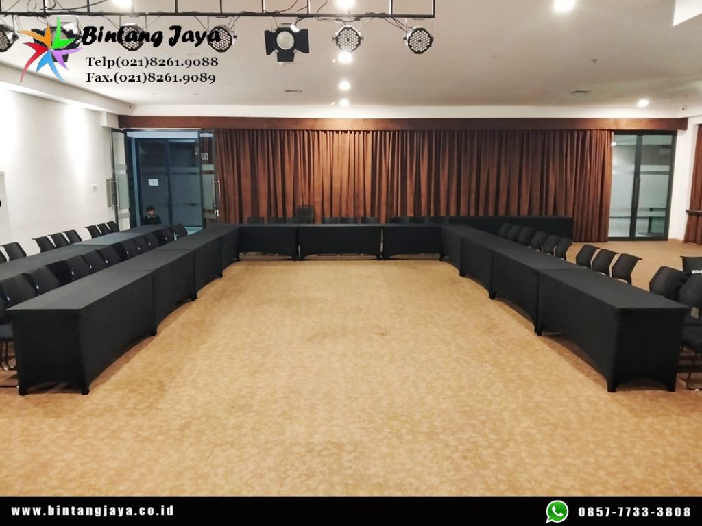 Pusat Rental Meja Ibm Cover Ketat Hitam Jaksel
