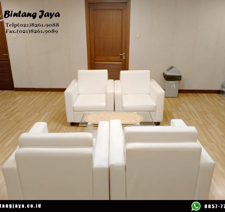 Sewa Sofa VIP single Putih Premium di Depok