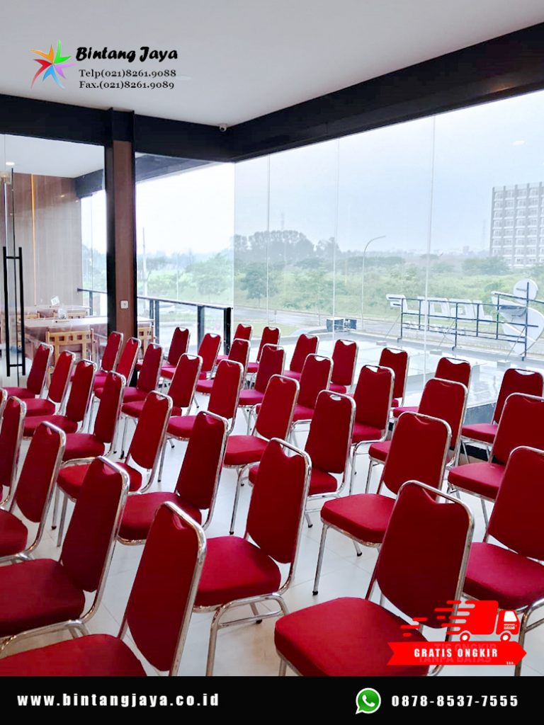 Rental Kursi Event Polos Merah Area PIK 2
