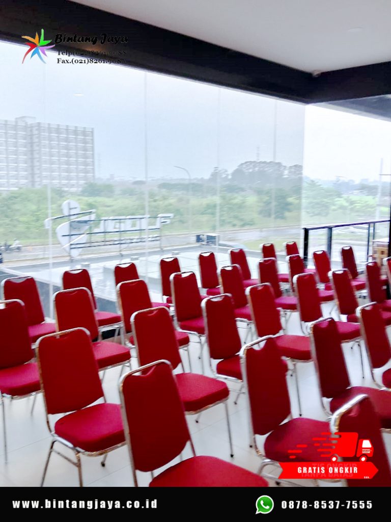 Rental Kursi Event Polos Merah Area PIK 2