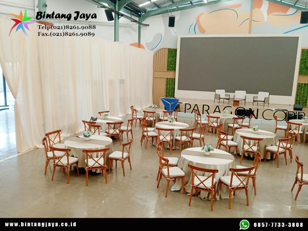 Jasa Sewa Kursi Silang atau Cross Back Chairs Area Jakarta untuk Event Estetik