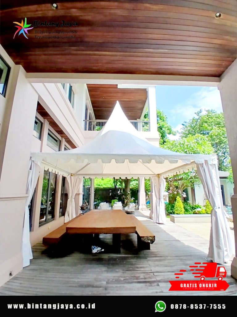 Rental Tenda Kerucut Type Sarnafil Putih Bogor untuk Event Outdoor
