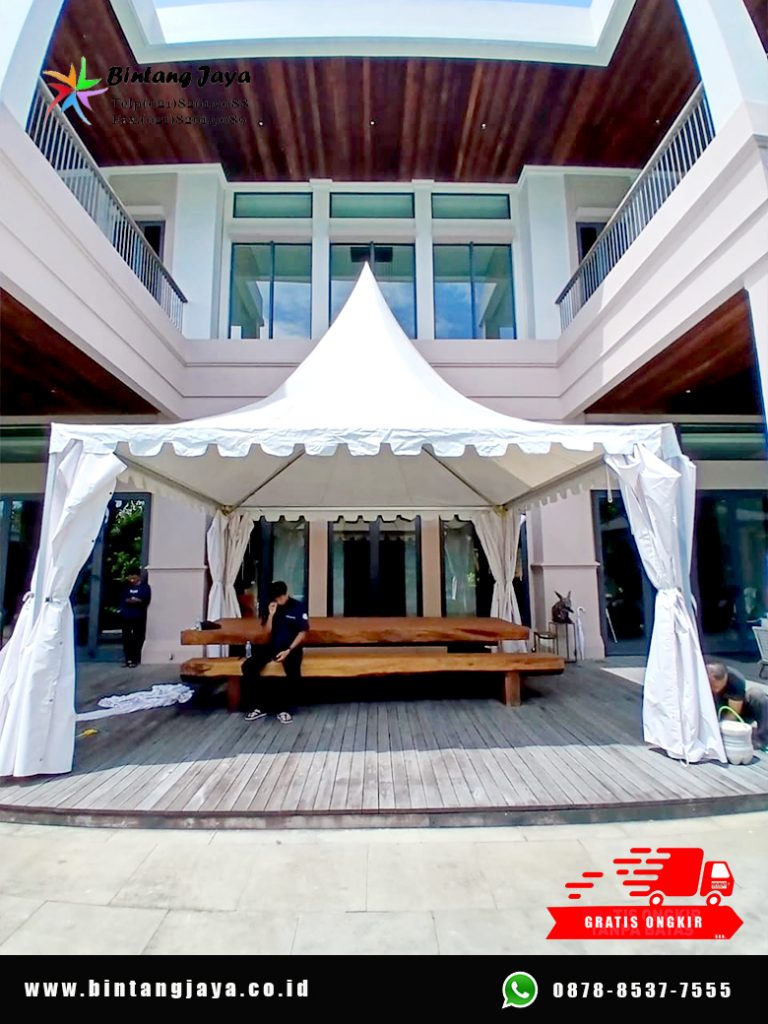 Rental Tenda Kerucut Type Sarnafil Putih Bogor untuk Event Outdoor