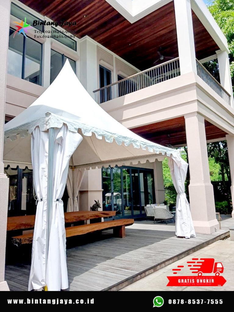Rental Tenda Kerucut Type Sarnafil Putih Bogor untuk Event Outdoor