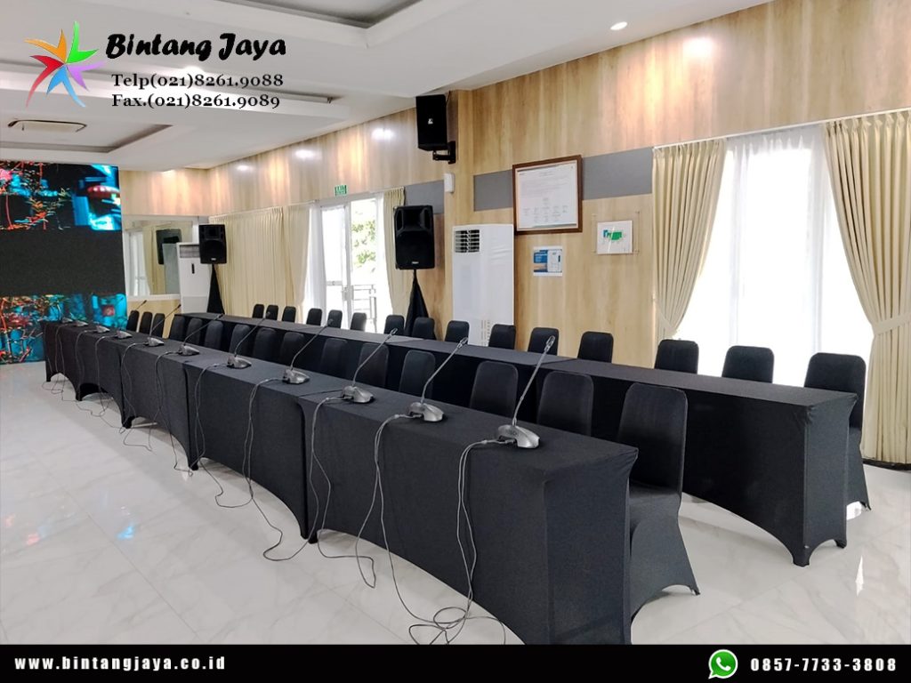 Sewa Meja IBM dan Sign Out Landscape Stainless Jakarta