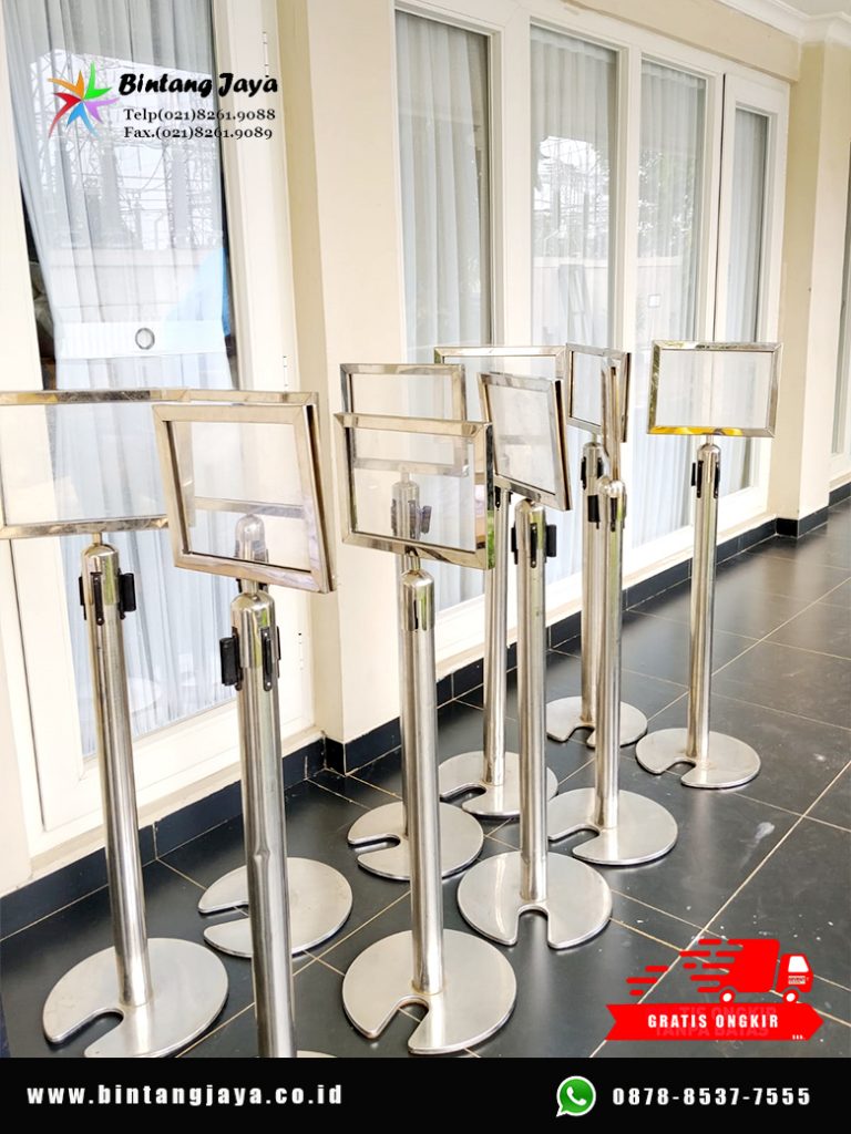 Sewa Meja IBM dan Sign Out Landscape Stainless Jakarta