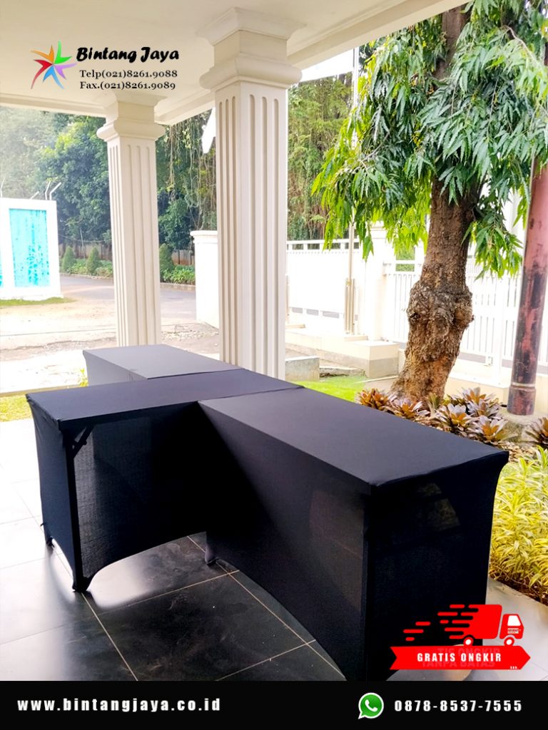 Sewa Meja IBM dan Sign Out Landscape Stainless Jakarta