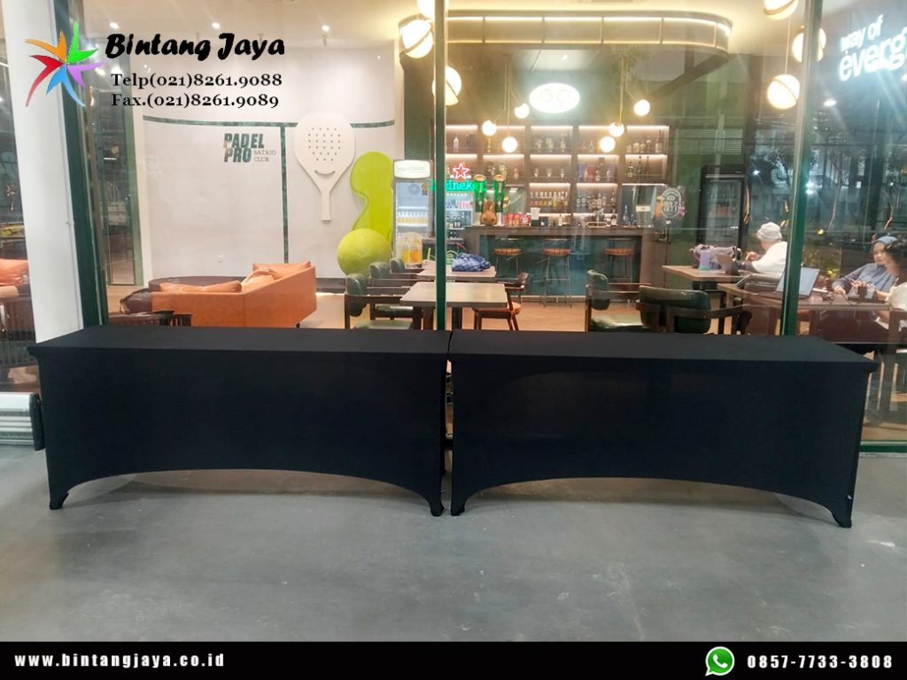 Sewa Meja IBM, Kursi Puff Hitam Jakarta