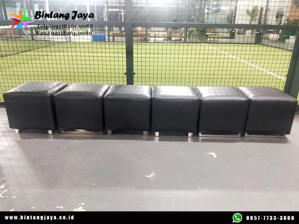 Sewa Meja IBM, Kursi Puff Hitam Jakarta