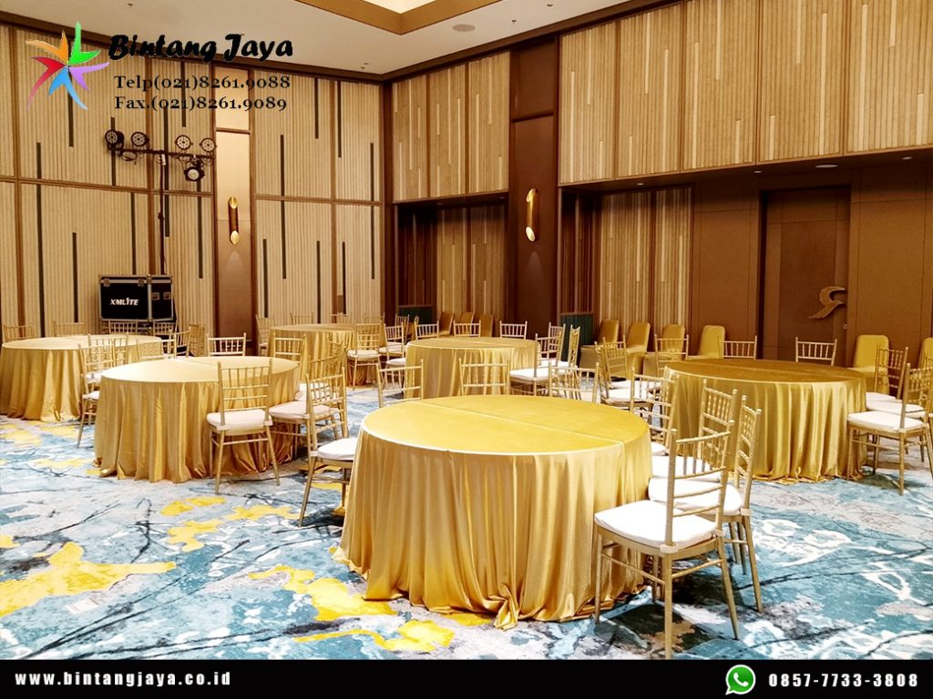 Sewa Kursi Tiffany Gold untuk Area VIP, Dining, Gathering, dan Corporate Event Premium