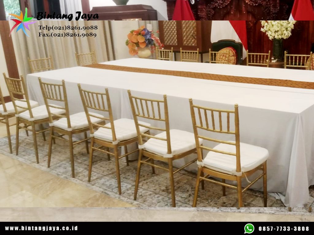 Sewa Kursi Tiffany Gold Jakarta 087885377555: Detail Elegan yang Bikin Event Lebih Berkelas