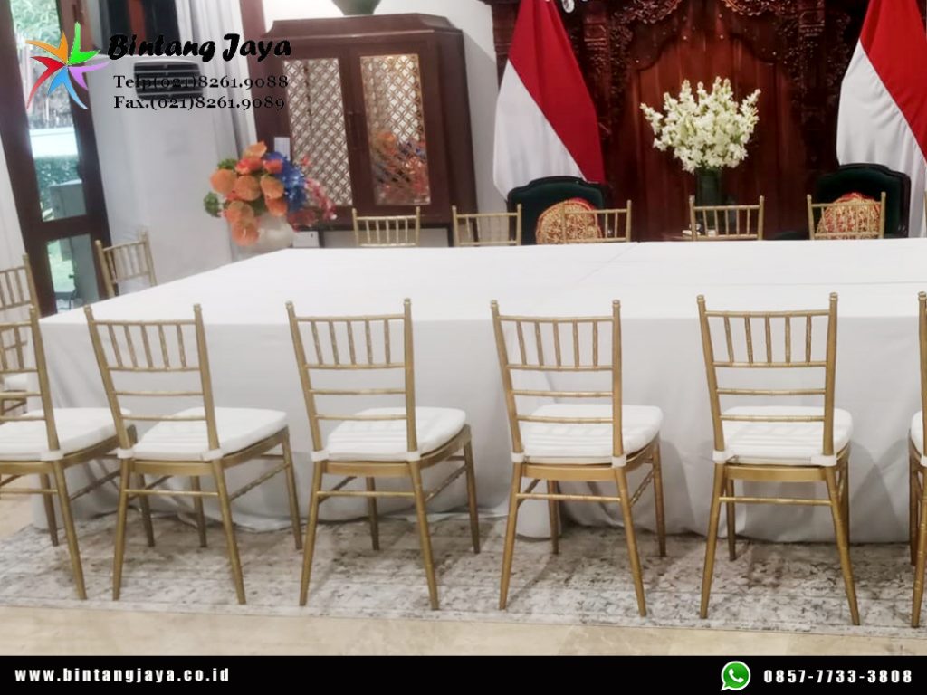 Sewa Kursi Tiffany Gold Jakarta 087885377555: Detail Elegan yang Bikin Event Lebih Berkelas
