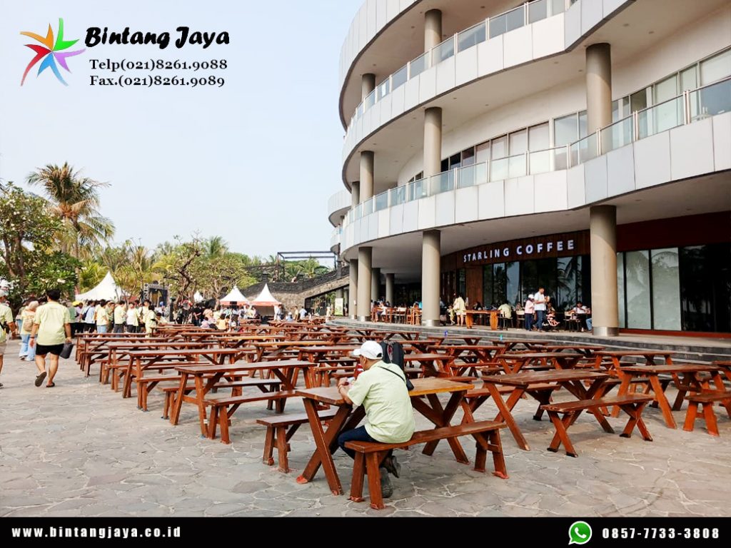 Rental Meja Taman, Bangku Taman Kayu Ancol Jakut 087885377555