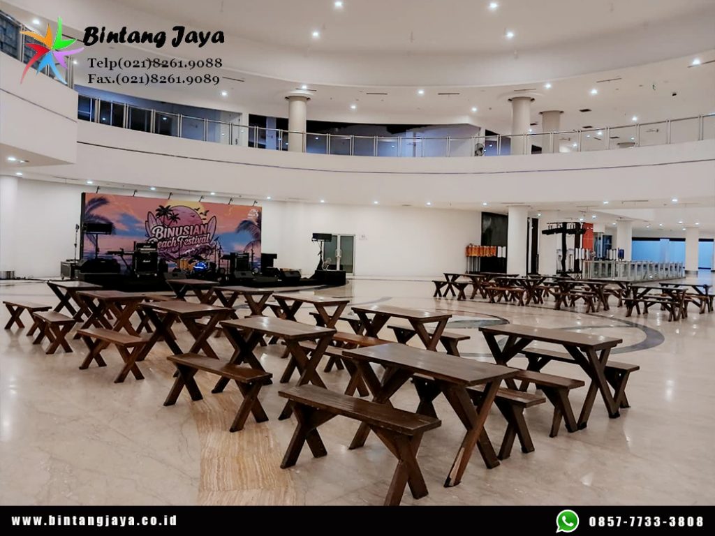 Rental Meja Taman, Bangku Taman Kayu Ancol Jakut 087885377555