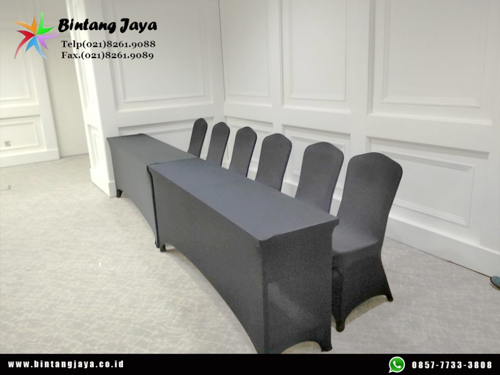 Rental Meja Kursi Cover Hitam Event Danantara 087885377555