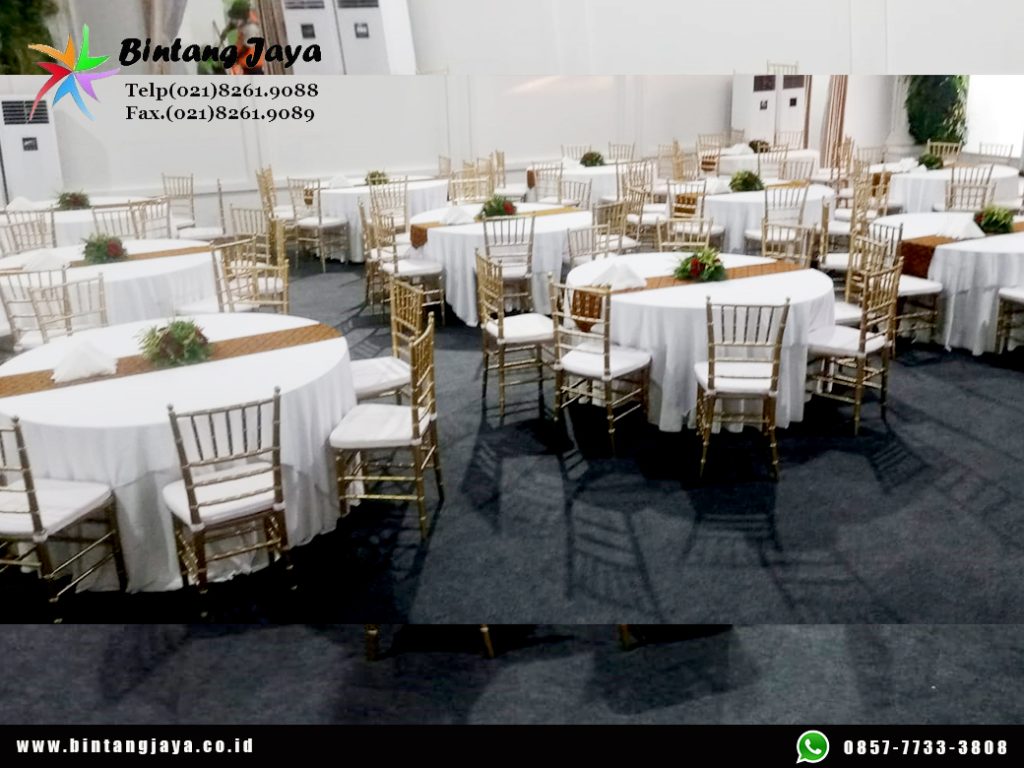 Sewa Kursi Tiffany Gold Jakarta untuk Gala Dinner, Jamuan dan Corporate Event
