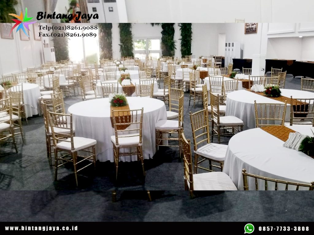 Sewa Kursi Tiffany Gold Jakarta untuk Gala Dinner, Jamuan dan Corporate Event