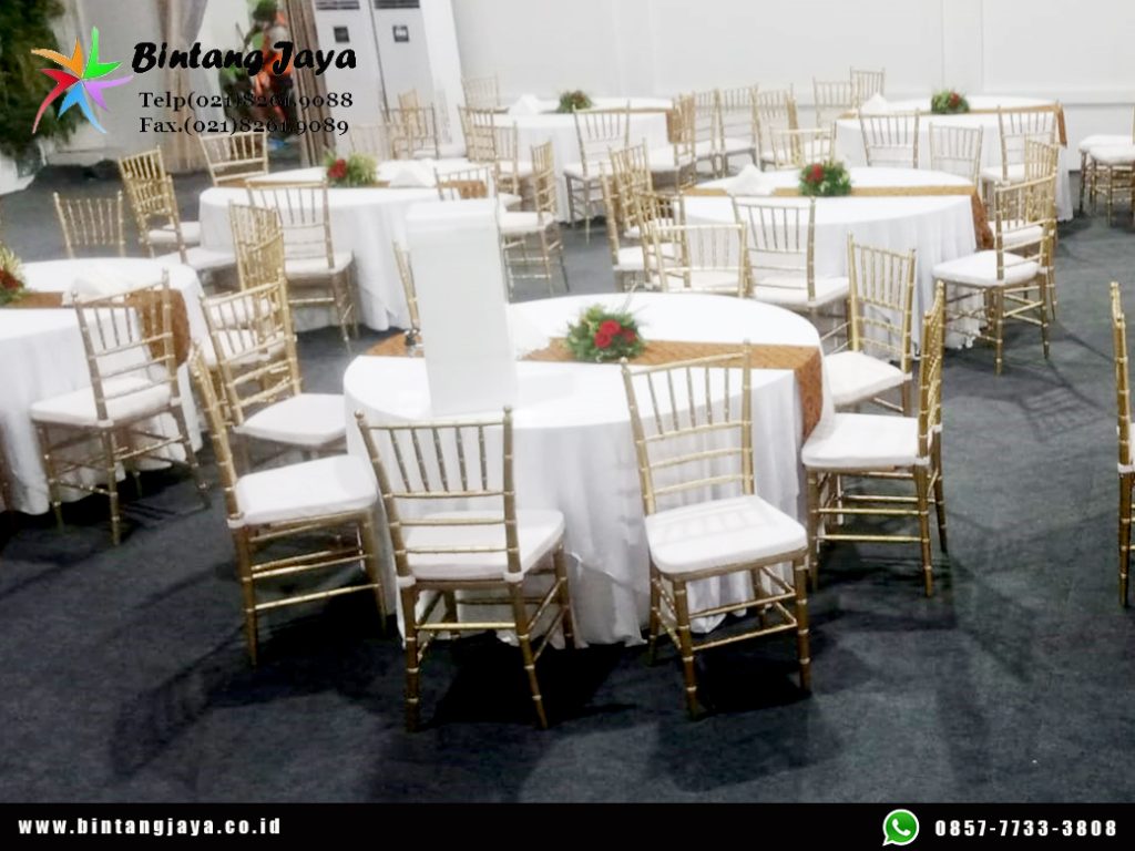 Sewa Kursi Tiffany Gold Jakarta untuk Gala Dinner, Jamuan dan Corporate Event