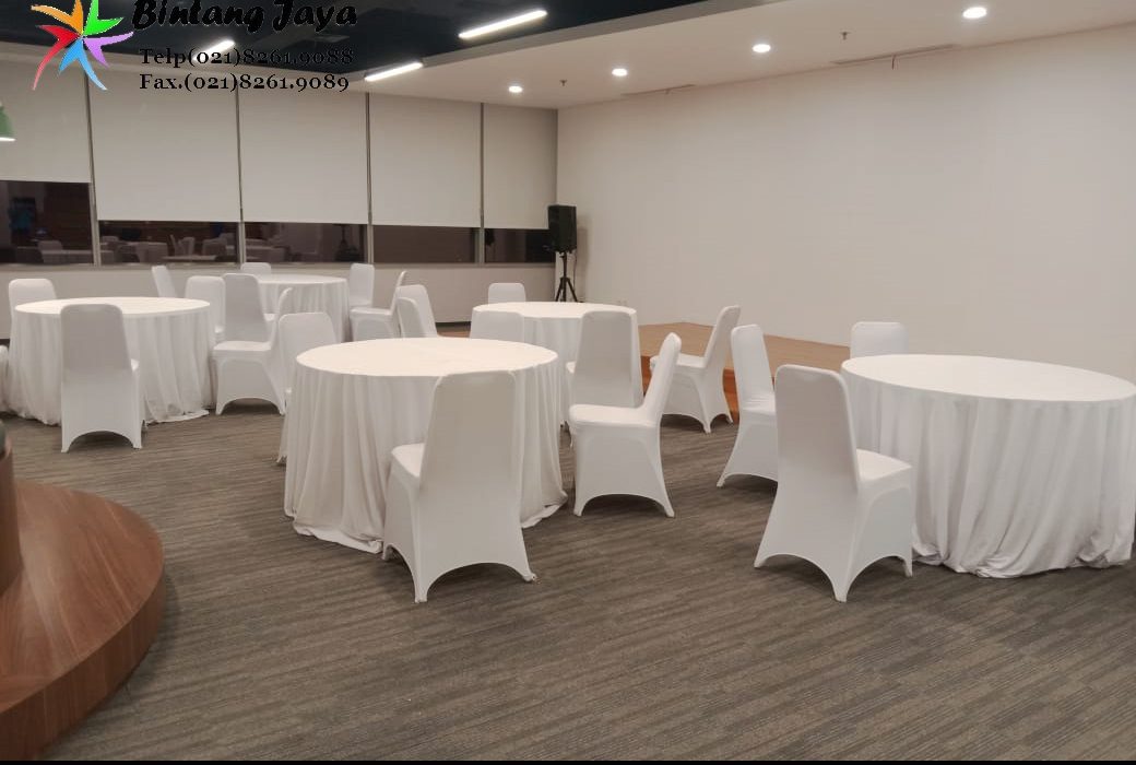 Sewa Meja Bulat Cibubur Ciracas Jakarta Timur Include Taplak Tebar