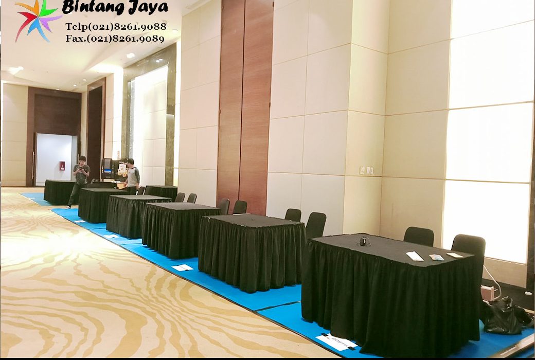 Sewa meja kotak pameran Jakarta Timur Ukuran 120x60 Booking 087885377555