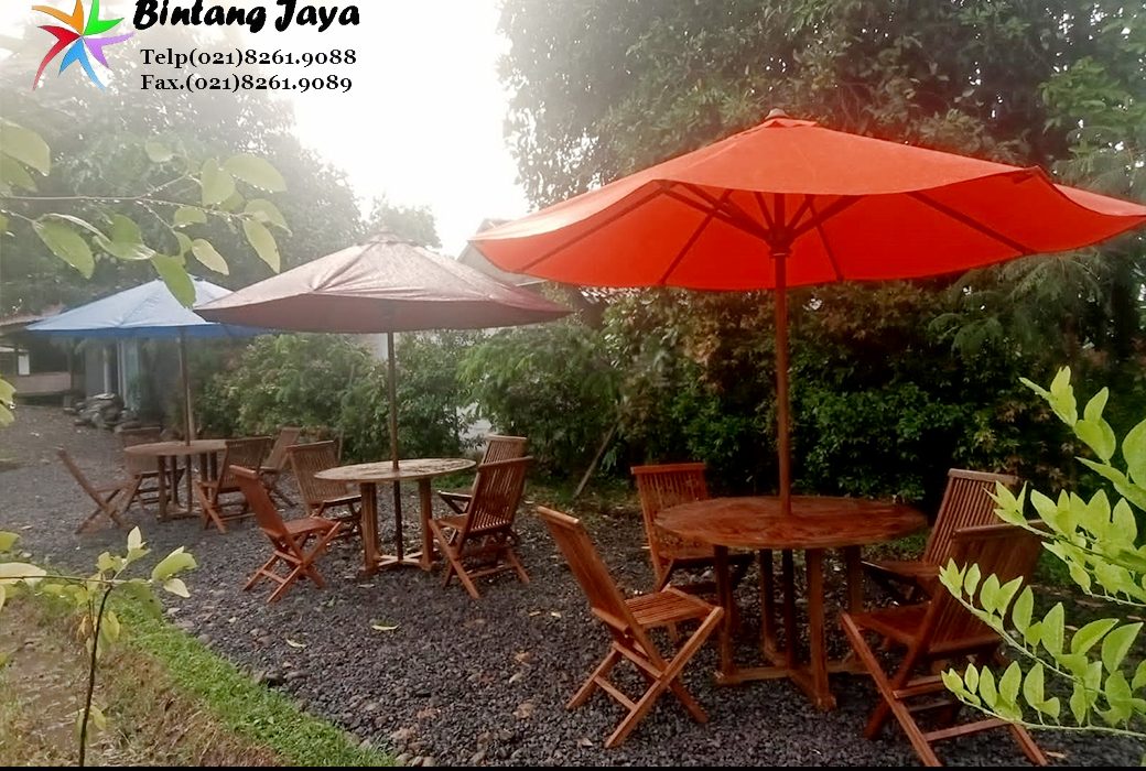 Sewa meja kursi taman payung parasol Cinere Depok