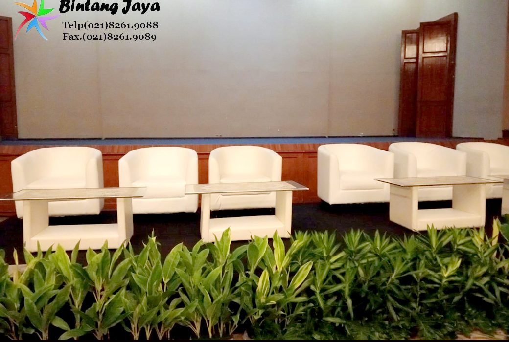 Sewa Kursi Sofa Oval Hitam Putih Gambir Jakarta