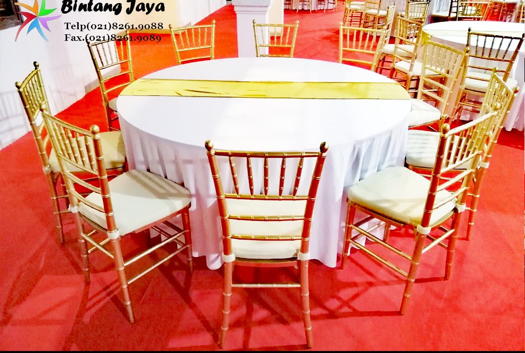 Sewa Kursi Tiffany Gold Luxury Class Event Area Jakarta Pusat Gambir