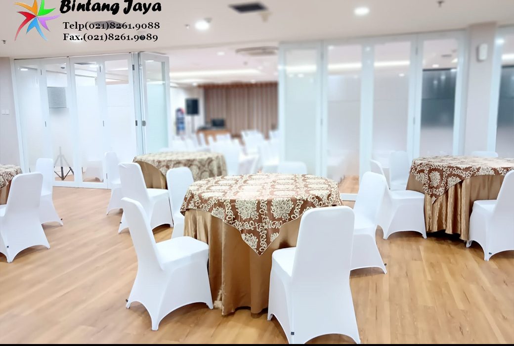 Sewa Round Table Topping Batik Event Pertamina Periuk Jakut