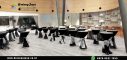Sewa Meja Barstool Cover Hitam Pita Silver Jakarta