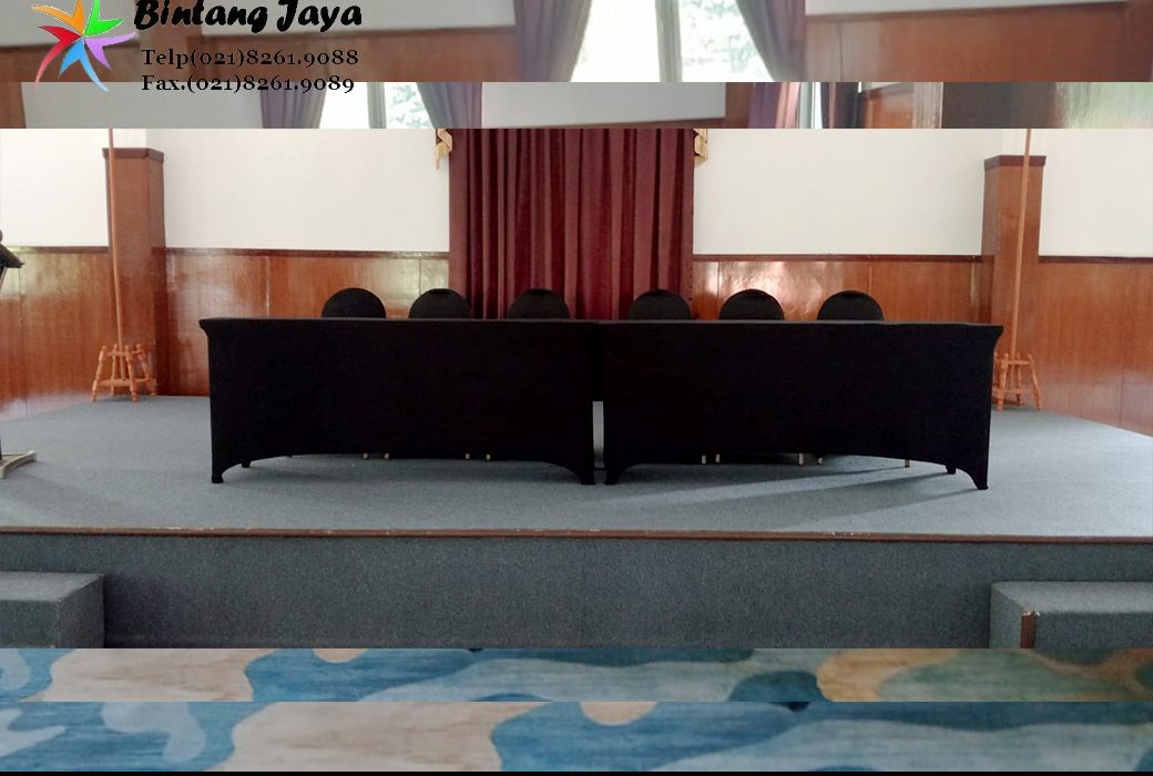Rental Meja Ibm Cover Hitam Event HK Tower Jakarta