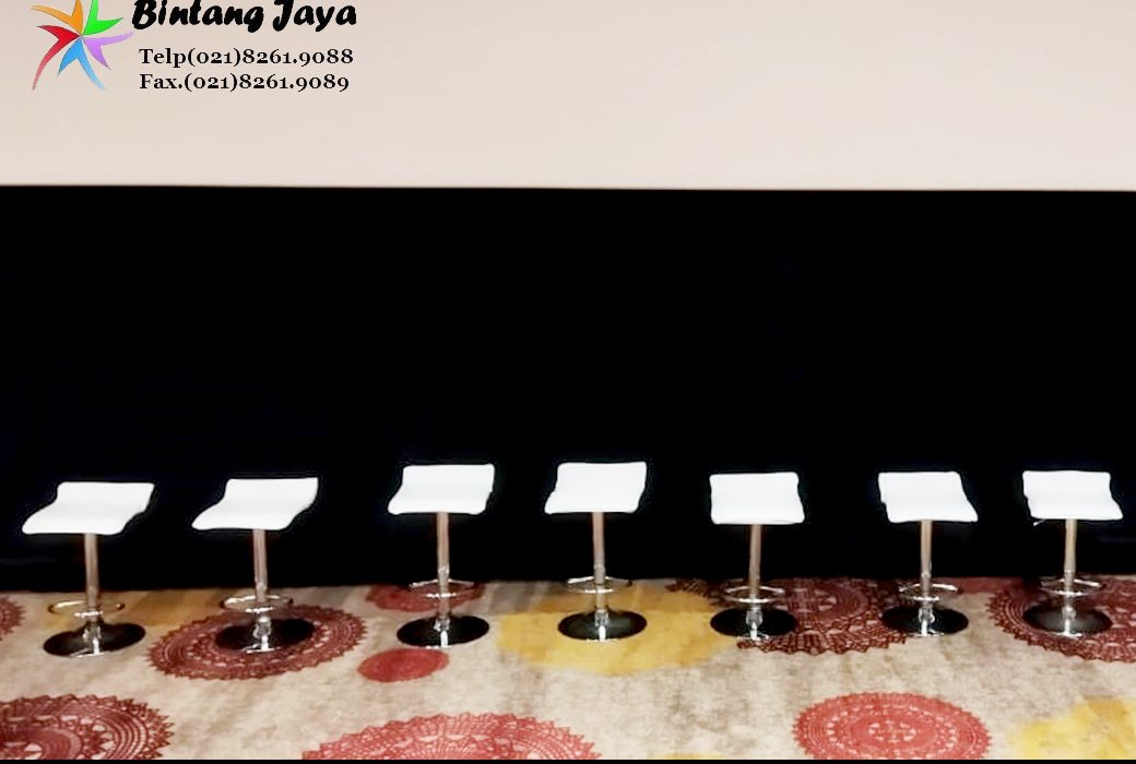 Sewa Kursi Barstool Kotak Putih Event Jakarta