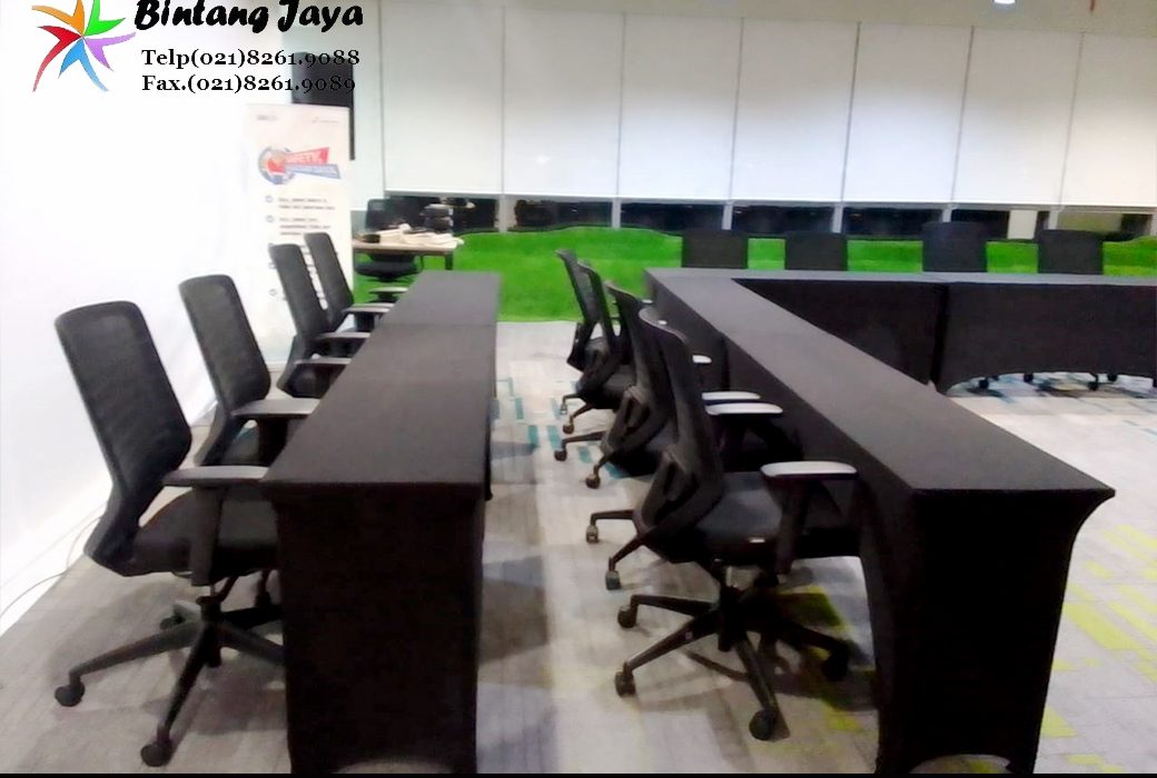 Sewa Meja Ibm Hpl Cover Hitam Ketat Jakarta