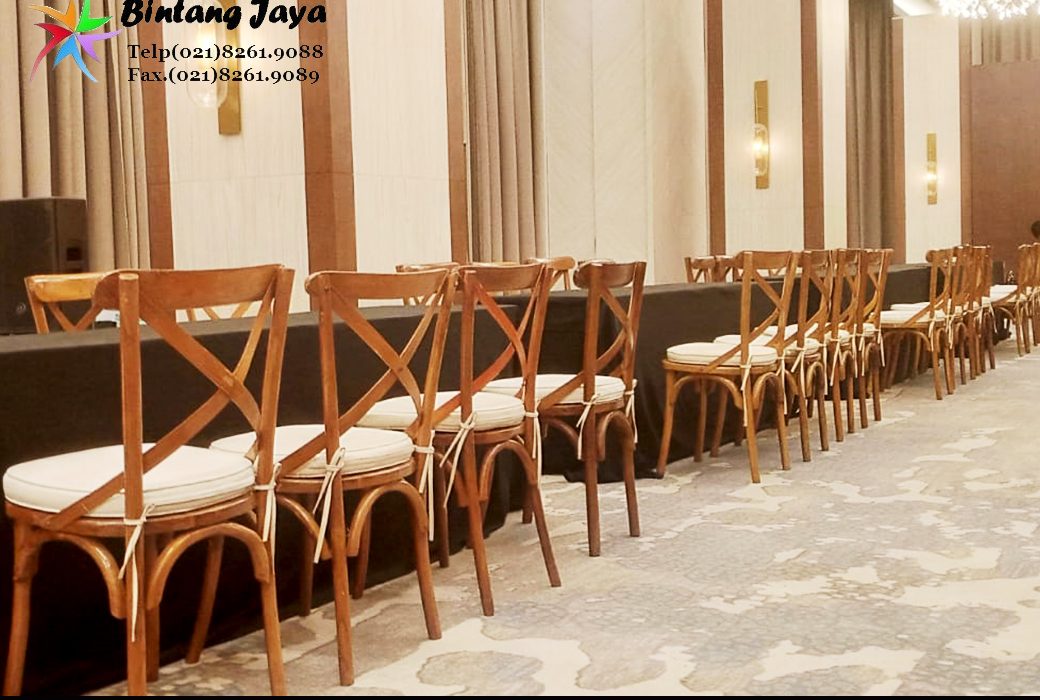 Tempat Rental Kursi Cross Back Kayu Jakarta