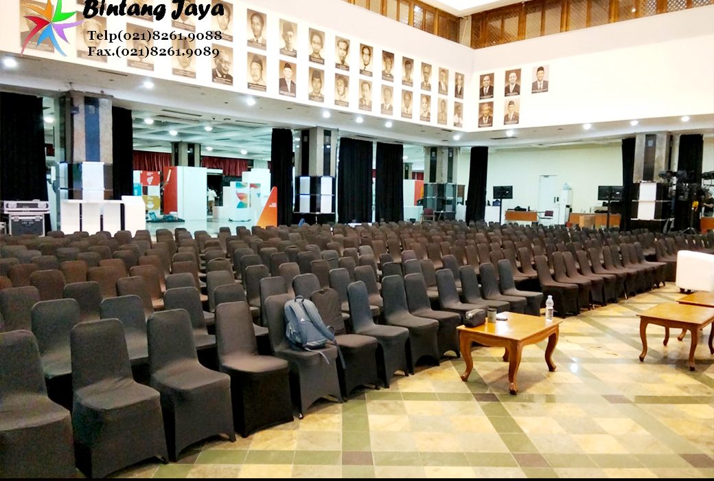 Jasa sewa Kursi Cover Hitam Dan Putih Area Jakarta