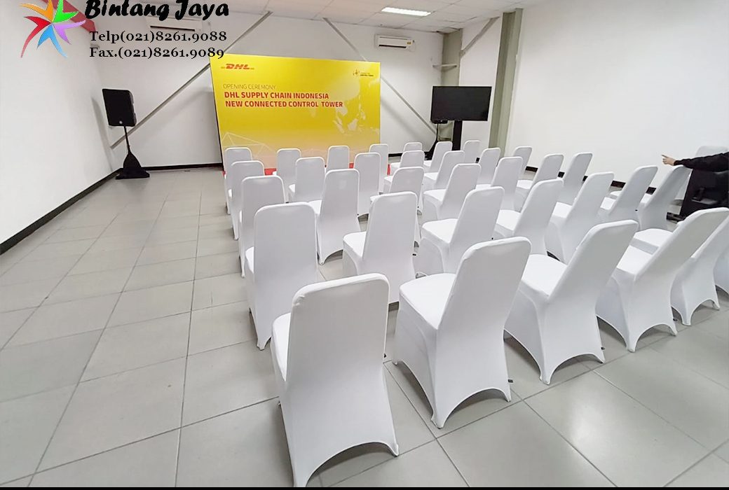 Sewa Kursi Cover Putih Stok Ribuan Unit di Jakarta