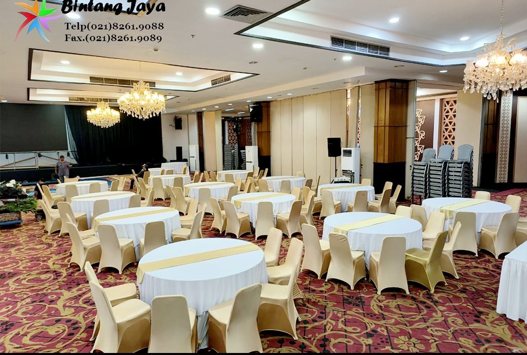 Sewa Kursi Futura Cover, Meja Bundar Event Kementrian UMKM Jakarta