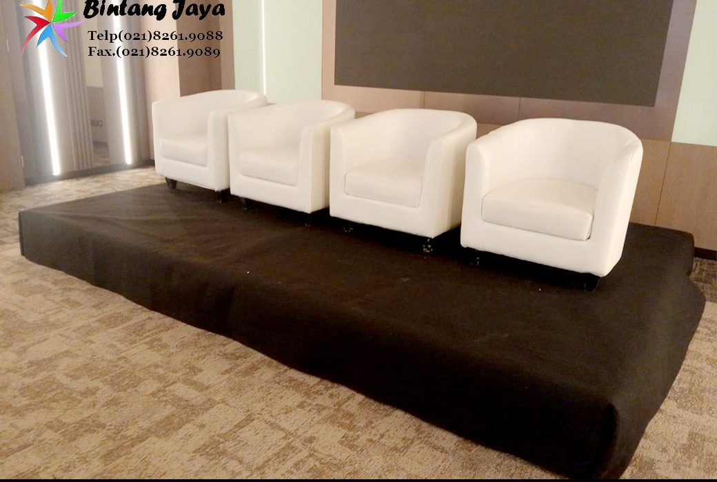 Rental Sofa Hitam Putih Type Oval Jakarta