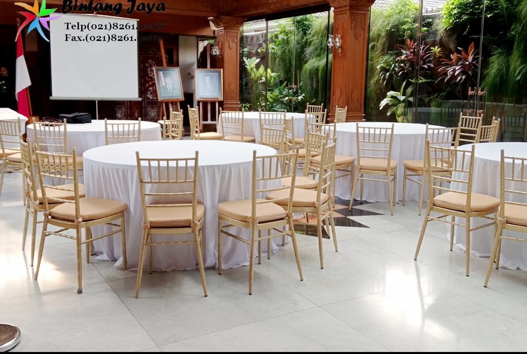 Rental Kursi Kayu Vip Type Tiffany Gold Di Jakarta